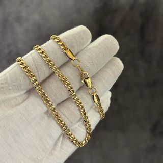 Cadena Cubana Oro Laminado Hombre 18K