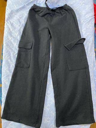 Pantalón de felpa negro