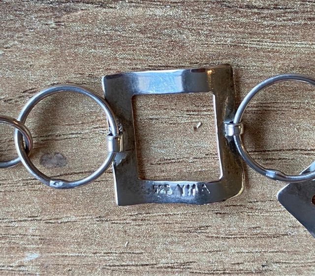 Pulsera de plata 925 con eslabones cuadrados