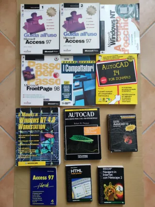 Lotto 12 manuali informatici vintage anni '90
