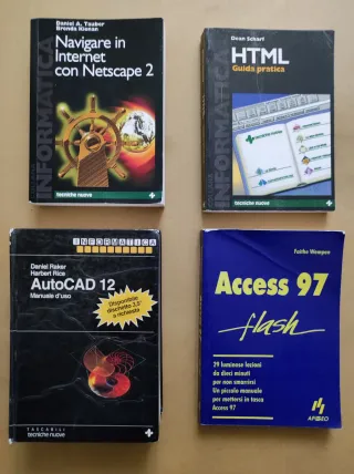 Lotto 12 manuali informatici vintage anni '90