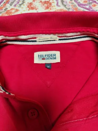 Polo Tommy Hilfiger rojo hombre manga corta