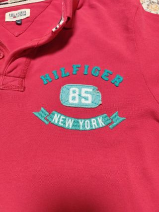 Polo Tommy Hilfiger rojo hombre manga corta