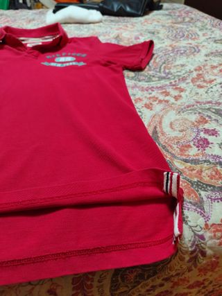 Polo Tommy Hilfiger rojo hombre manga corta
