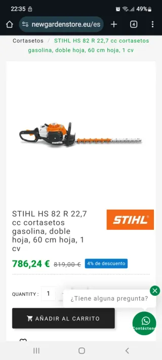 Cortasetos Stihl HS 82 R