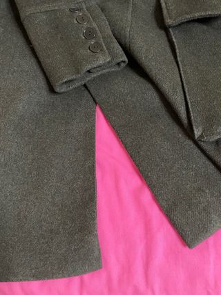 Abrigo paño Zara T. M verde oliva
