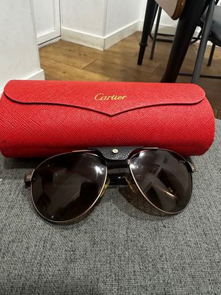 Oferta! Gafas Cartier Santos-Dumont Oro/Marrón