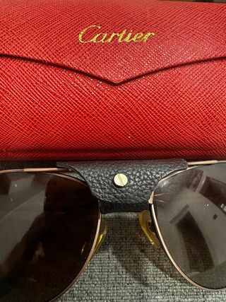 Oferta! Gafas Cartier Santos-Dumont Oro/Marrón