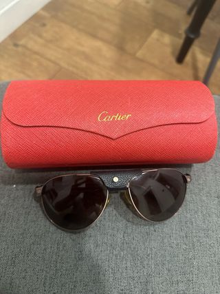 Oferta! Gafas Cartier Santos-Dumont Oro/Marrón
