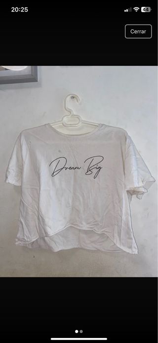 Camiseta blanca corta Dream Big