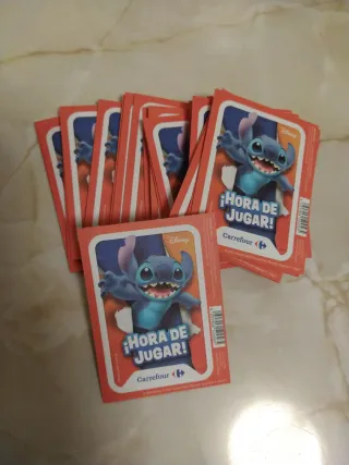Cromos Carrefour Disney Stitch ¡Hora de Jugar!