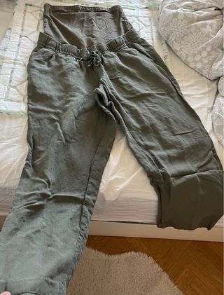 Pantalones premamá H&M Talla S Verde
