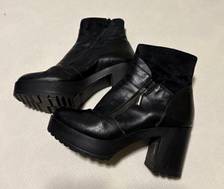Botas de piel negras mujer talla 37