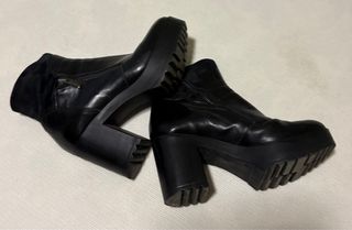 Botas de piel negras mujer talla 37