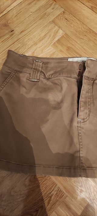 Minifalda marrón talla L