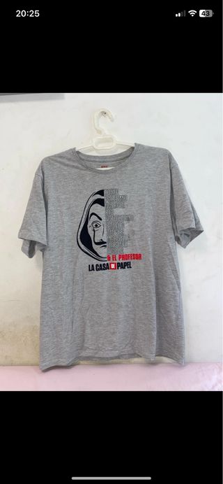 Camiseta La Casa de Papel Gris