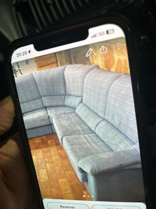 Sofá rinconera gris tela Lo regalo