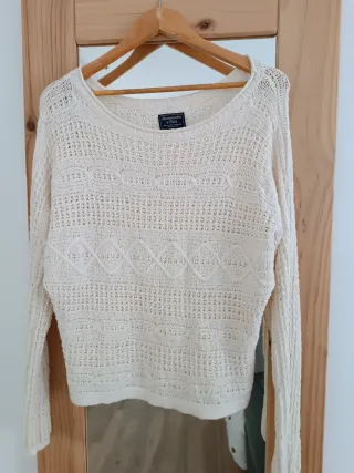 Jersey Abercrombie & Fitch calado beige XS