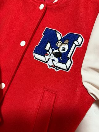 Bomber college bambini rossa e bianca