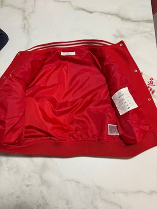 Bomber college bambini rossa e bianca