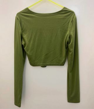 Camiseta manga larga verde oliva 