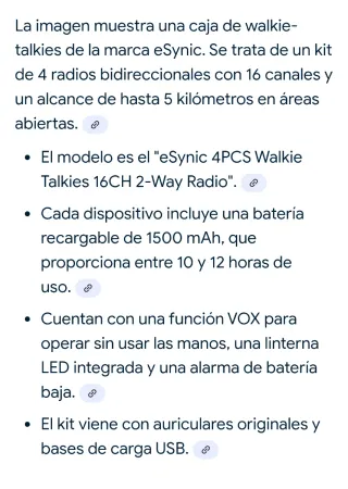 4 Walkie Talkies Esynic 16CH 2-Way Radio