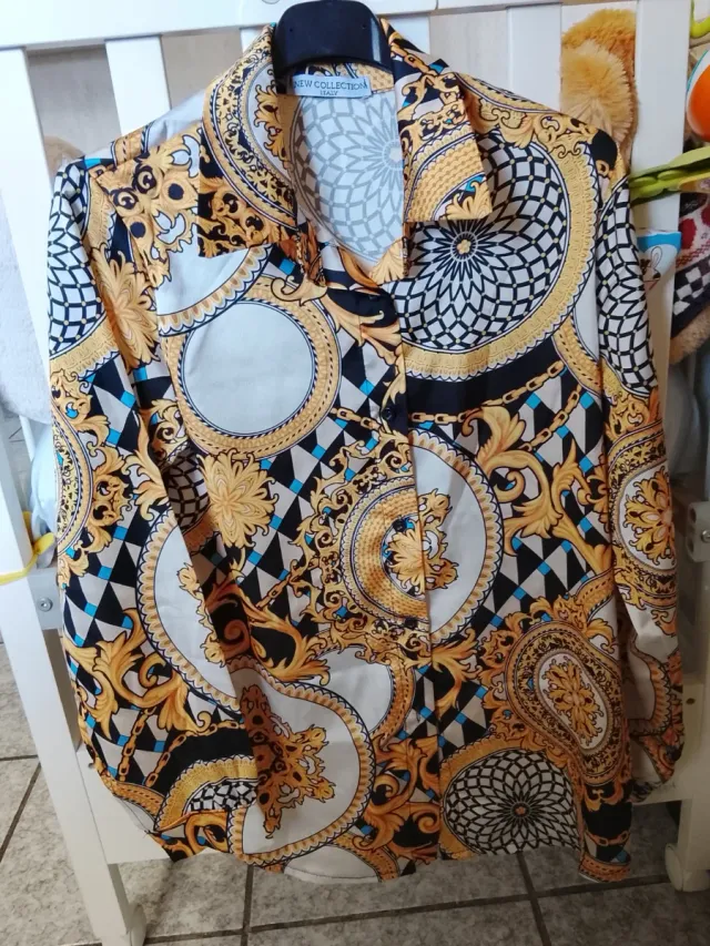 Camicia New Collection fantasia oro