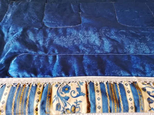 Piumone matrimoniale blu e oro