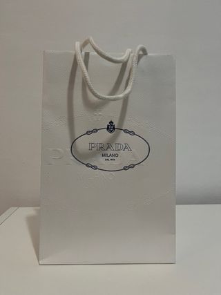 Bolsa de papel Prada blanca