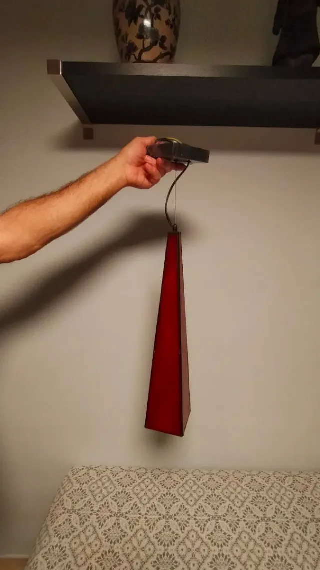 Lámpara colgante roja