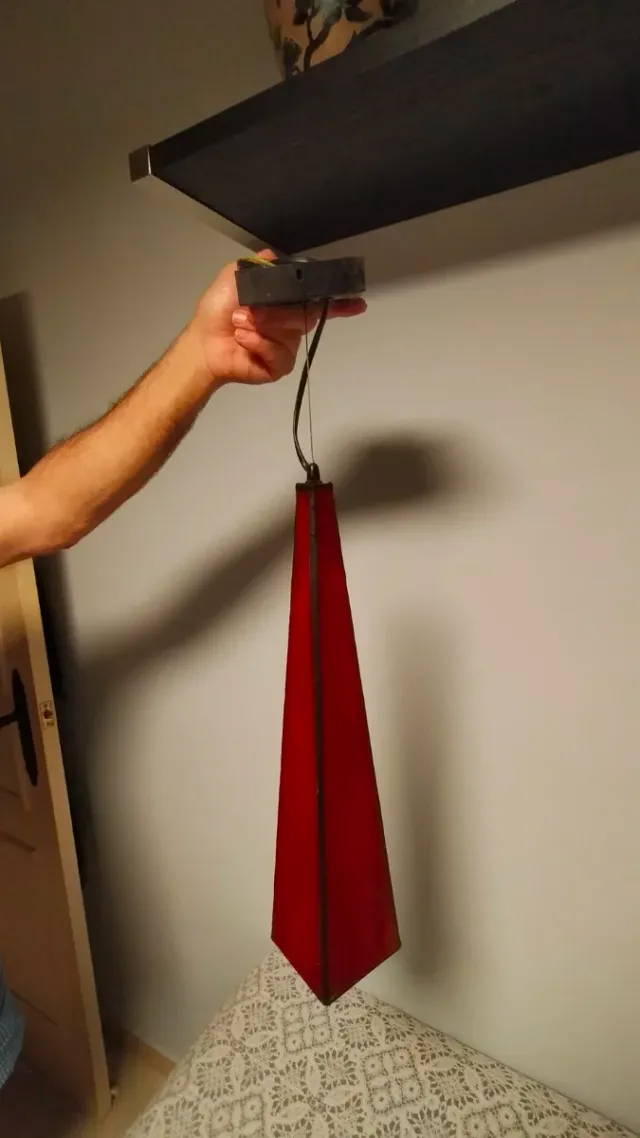 Lámpara colgante roja