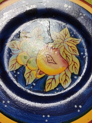 Due Piattini Ceramica dipinti a mano da parete