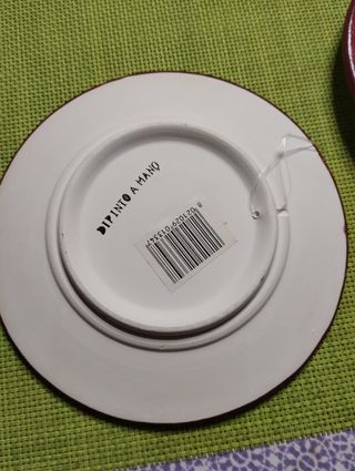 Due Piattini Ceramica dipinti a mano da parete