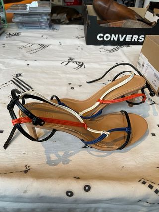 Sandalias Zara Tiras Finas Multicolor