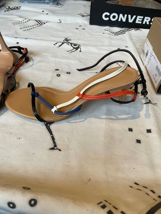 Sandalias Zara Tiras Finas Multicolor