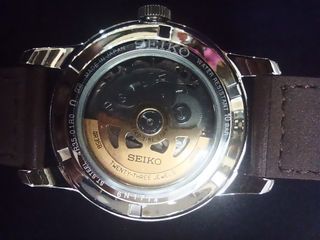Reloj Seiko Automático Verde Correa Marrón