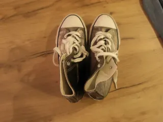 Zapatillas All Star altas plateadas T.39