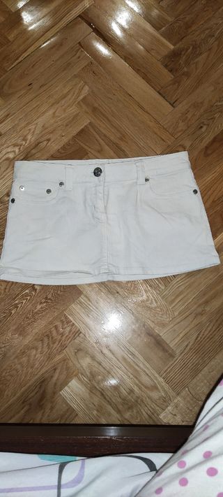 Minifalda blanca talla L