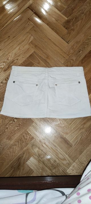 Minifalda blanca talla L