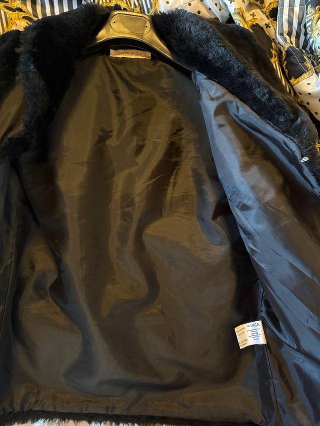 Pelliccia Patek Moda Nera Taglia Unica