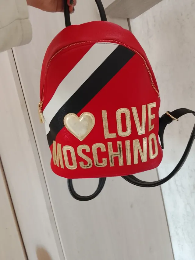 Zaino Moschino Rosso e Oro