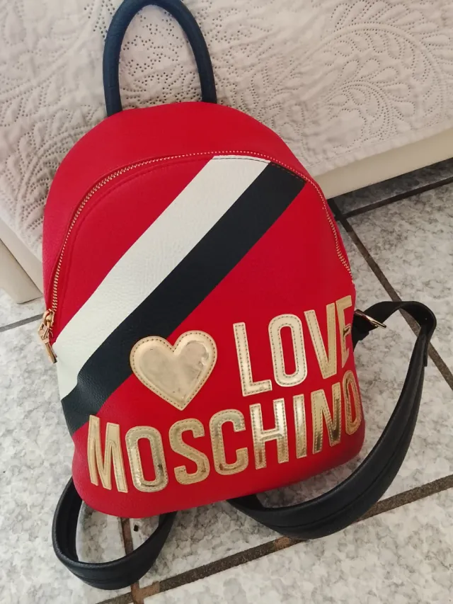 Zaino Moschino Rosso e Oro