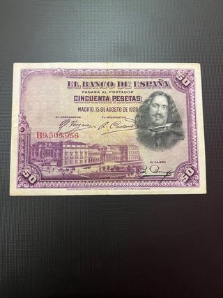 Billete 50 Pesetas Banco de España 1928