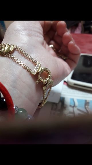 Pulsera Oro 18k Maciza Cierre Timón