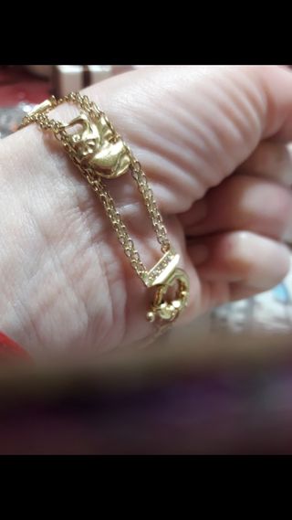 Pulsera Oro 18k Maciza Cierre Timón