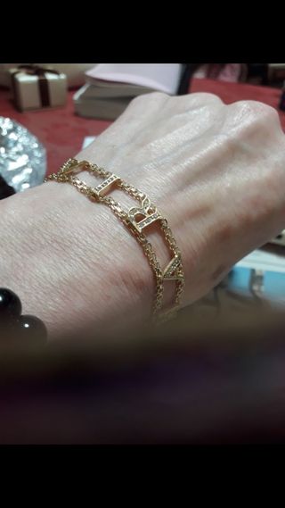 Pulsera Oro 18k Maciza Cierre Timón