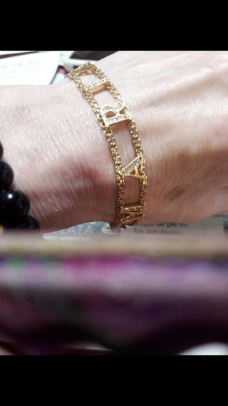 Pulsera Oro 18k Maciza Cierre Timón