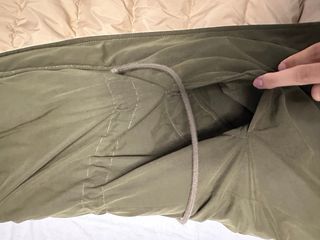 Abrigo reversible invierno verde y beige