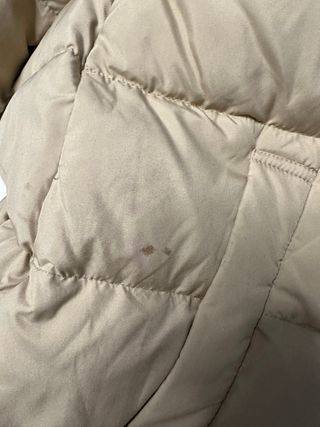 Abrigo reversible invierno verde y beige