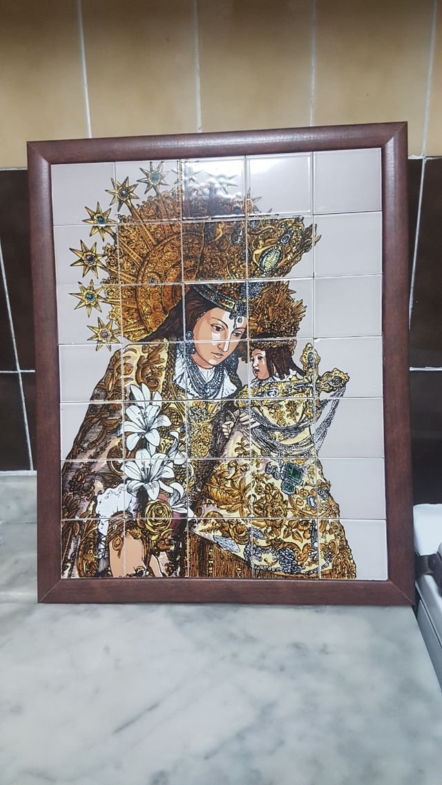 Ceramica religiosa incorniciata